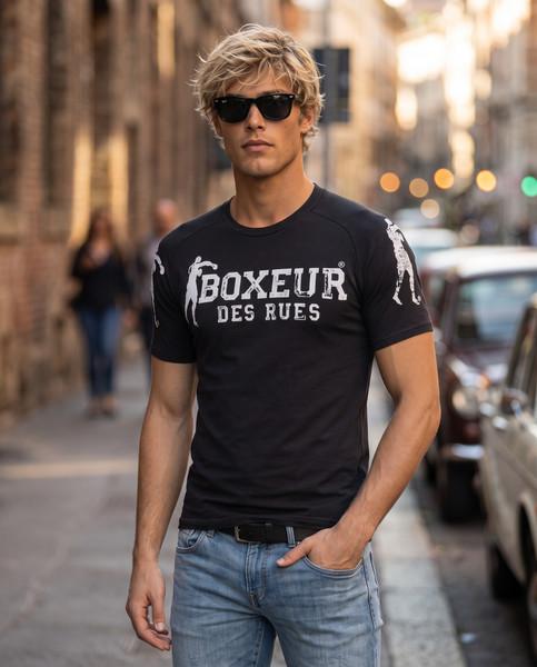 T-Shirt Fit Slim Con Logo Black