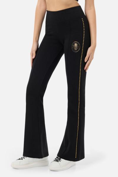 Pantalone A Zampa Black-Gold