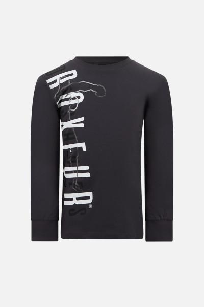 T-Shirt Antracite-Titanium A Manica Lunga