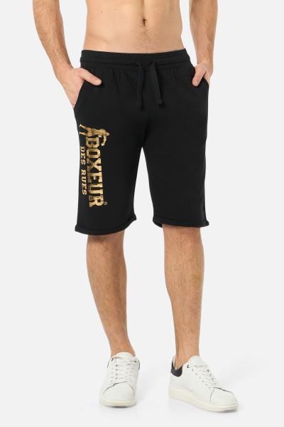 Pantaloncino Nero Con Logo Oro