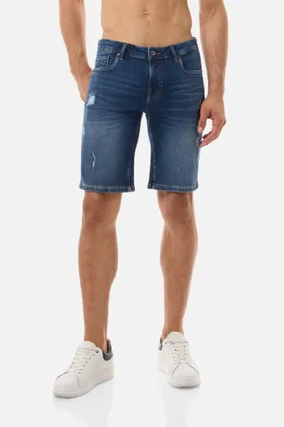 Regular Short Jeans Dark Blue Dark Blue