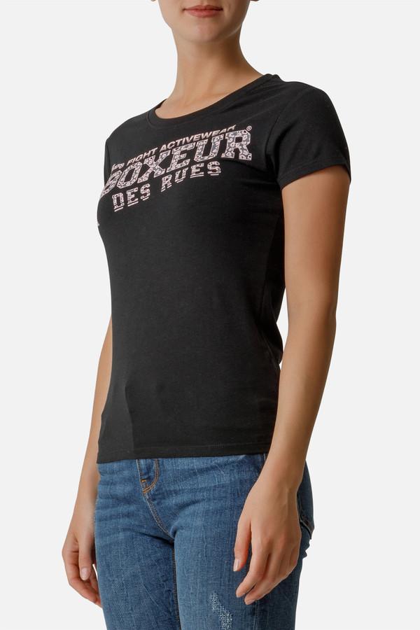 T-Shirt Basica Con Logo Animalier Black