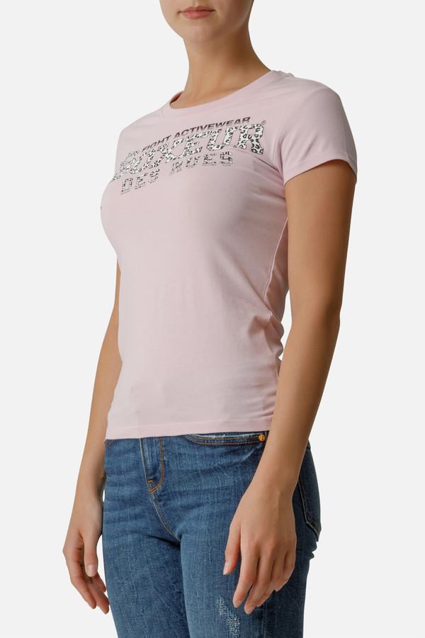 T-Shirt Basica Con Logo Animalier Pink