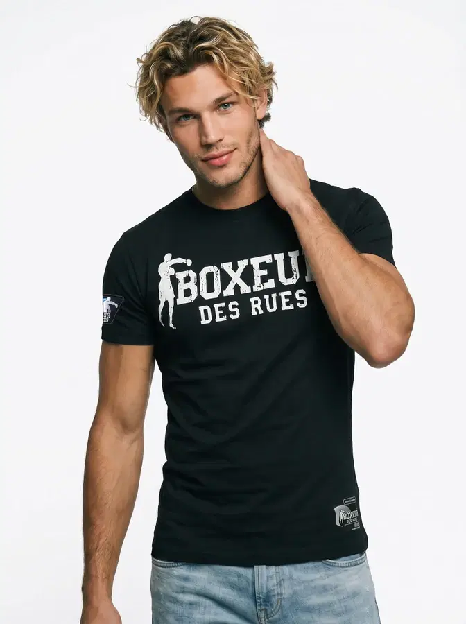 T-Shirt Iconica Black con logo White