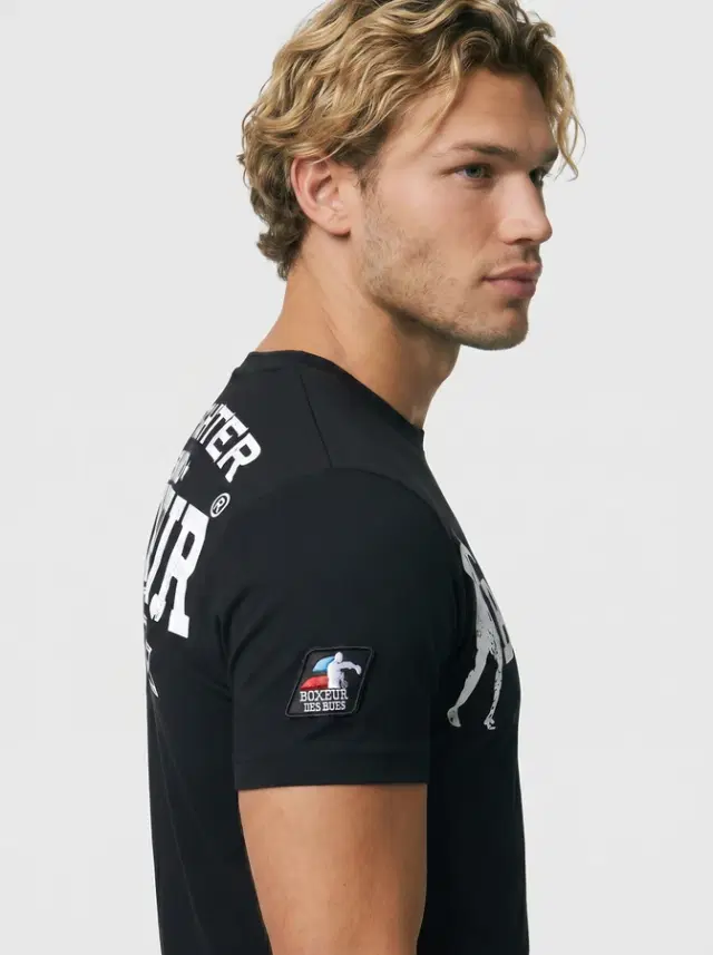 T-Shirt Iconica Black con logo White
