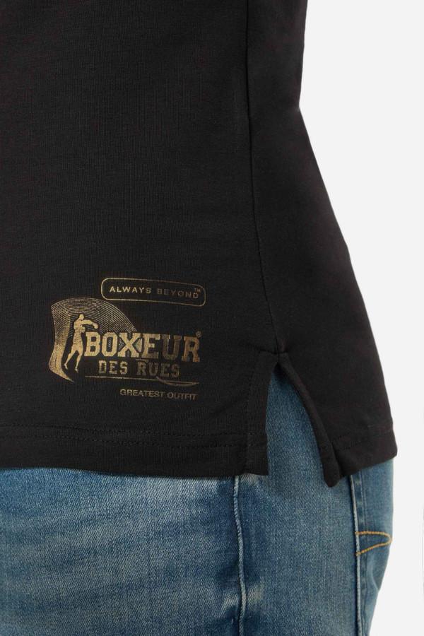 Canotta Nera Con Logo Black-Gold