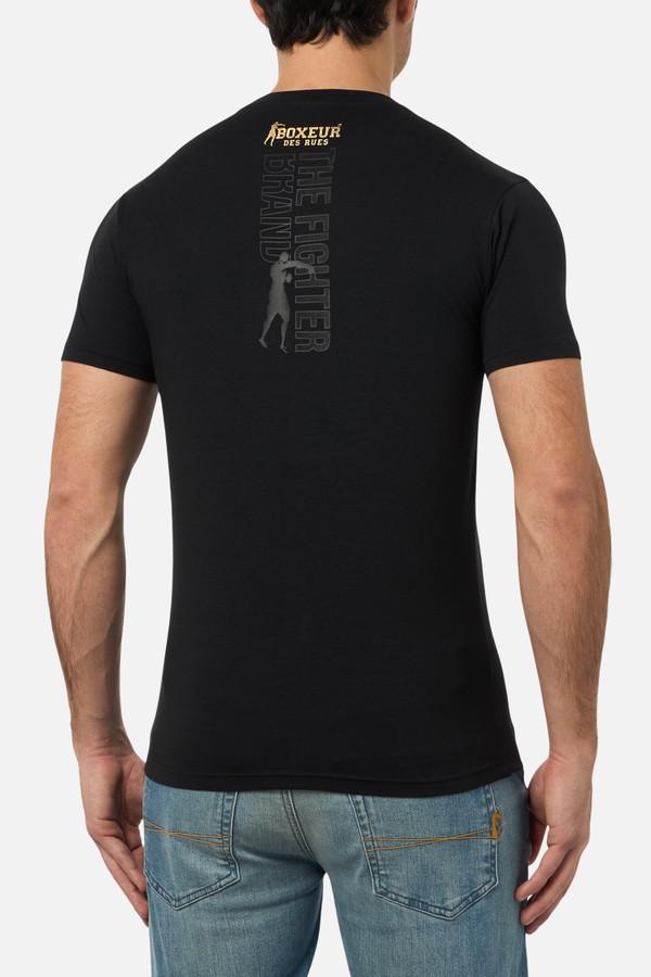 T-Shirt Graficata con Dettagli Black-Gold