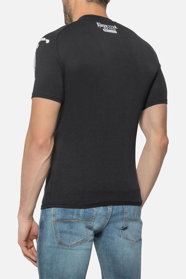 T-Shirt Fit Slim Con Logo Black