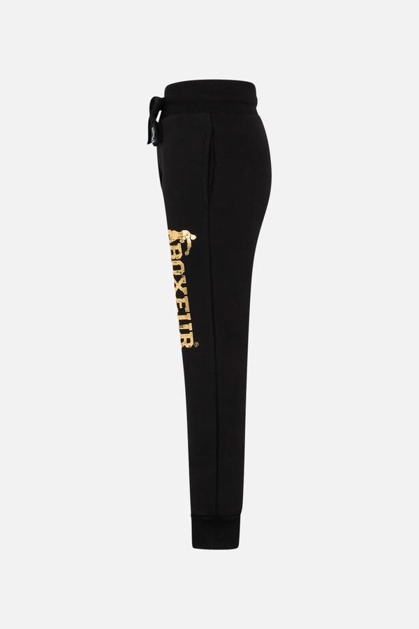 Pantalone Logo Nero Black-Gold