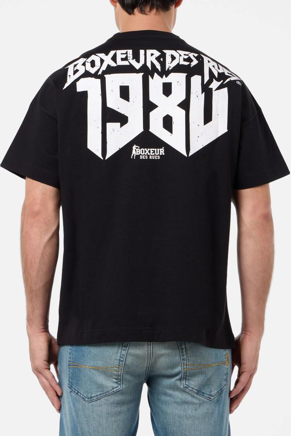 T-Shirt Girocollo Nera Oversize Black