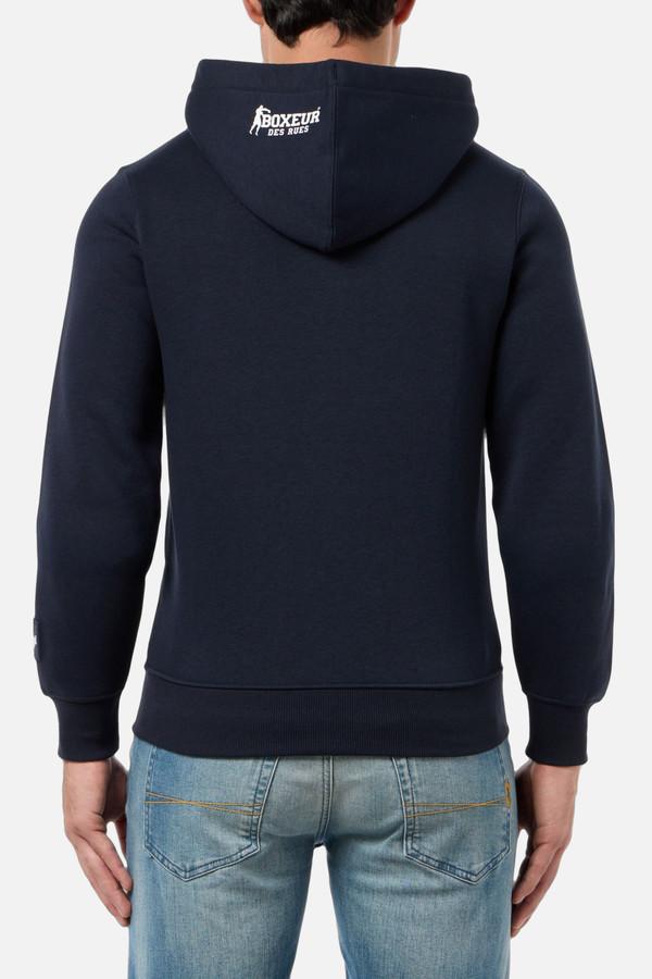 Felpa Full Zip Midnight Con Patch E Logo Midnight