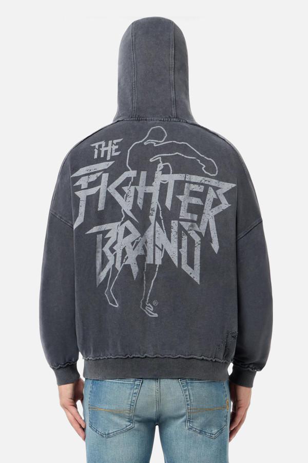 Felpa Con Cappuccio Acid Wash