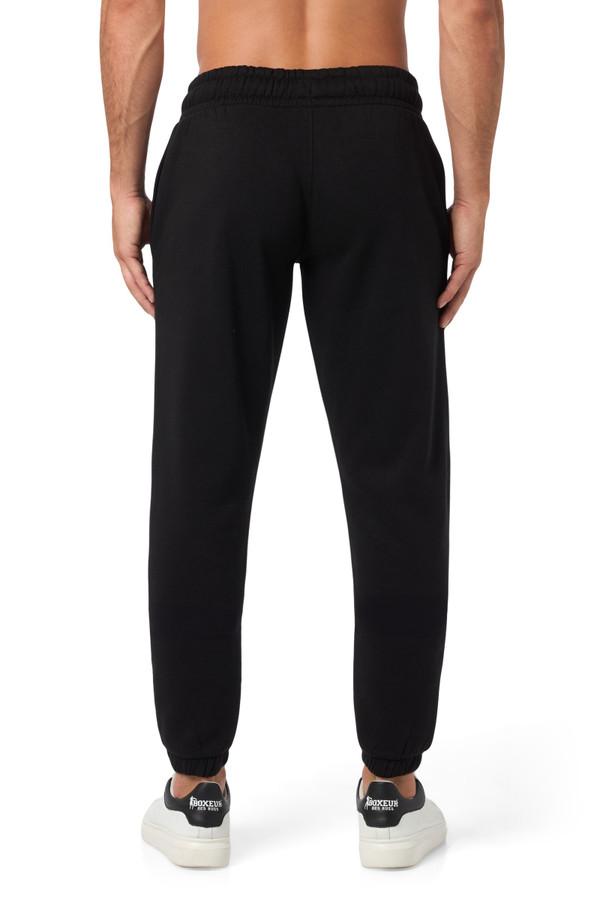 Pantalone Nero Lungo Da Uomo Con Patch Black