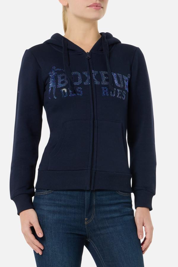 Felpa Logata Midnight Con Cappuccio E Zip