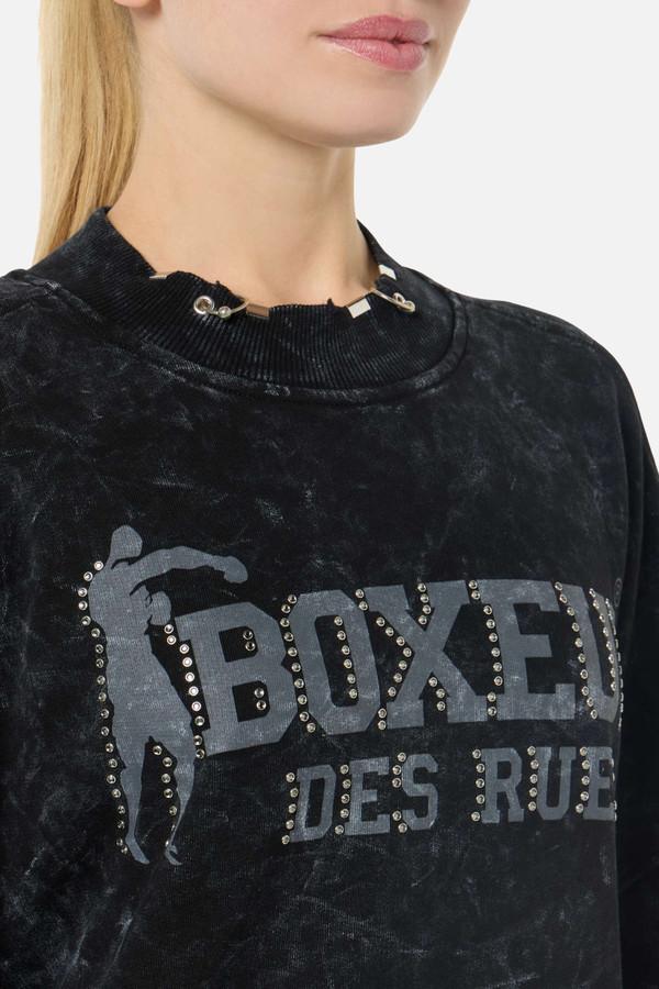 Felpa Girocollo Acid Wash