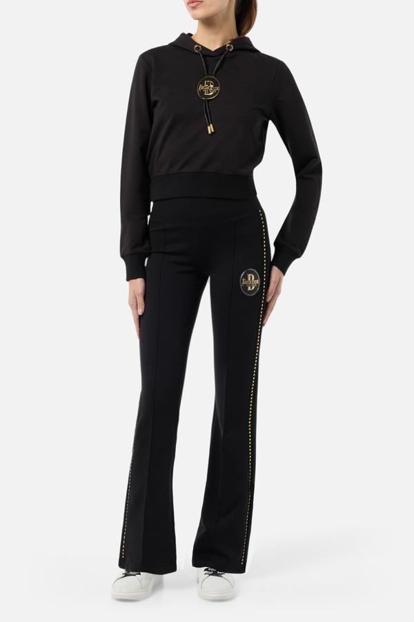 Pantalone A Zampa Black-Gold
