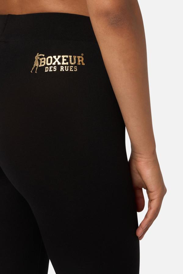 Leggings Neri Con Logo Frontale Black-Gold