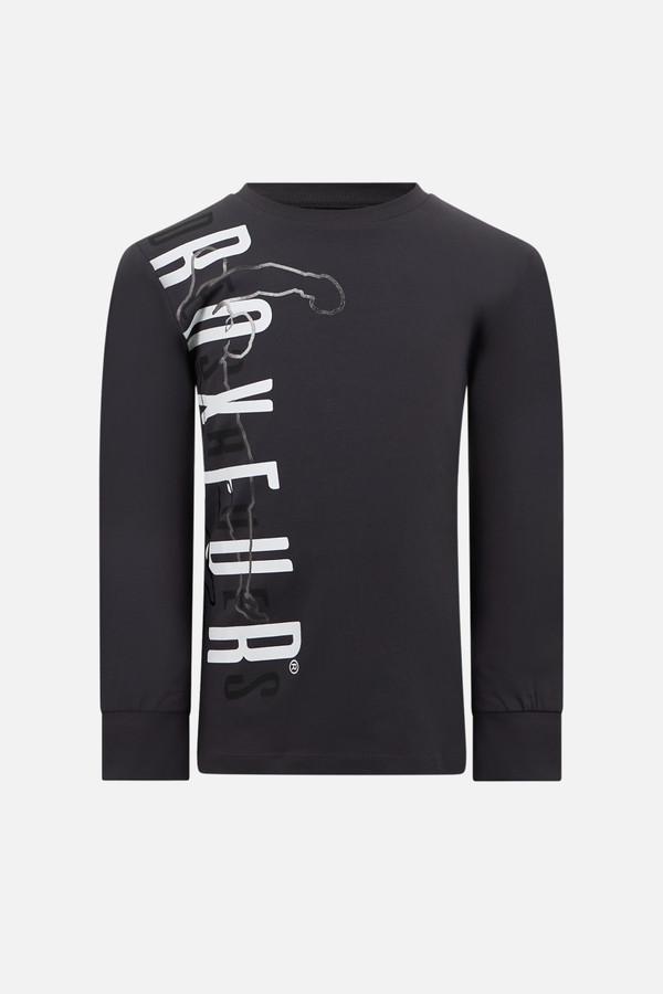 T-Shirt Antracite-Titanium A Manica Lunga