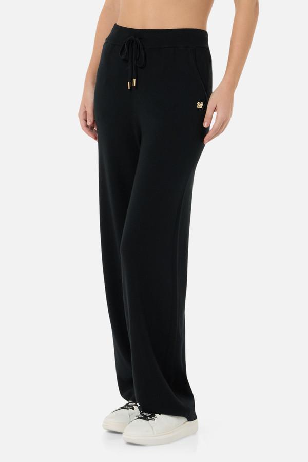 Pantalone Nero In Maglia