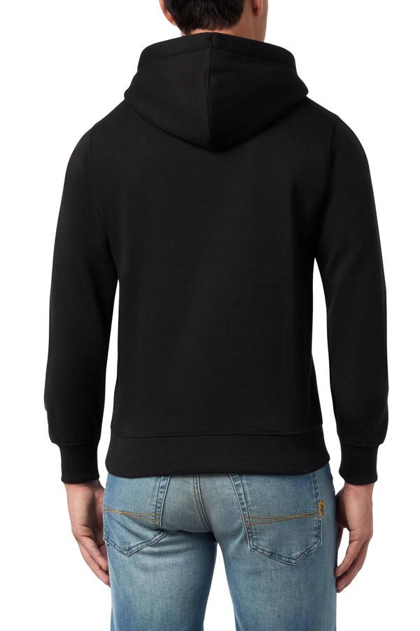 Felpa Con Cappuccio E Patch Nera
