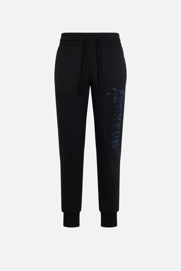 Pantalone Nero Con Strass