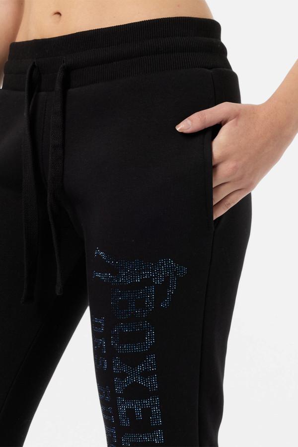Pantalone Nero Con Strass