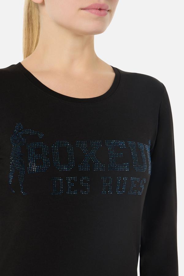 T-Shirt Nera A Manica Lunga