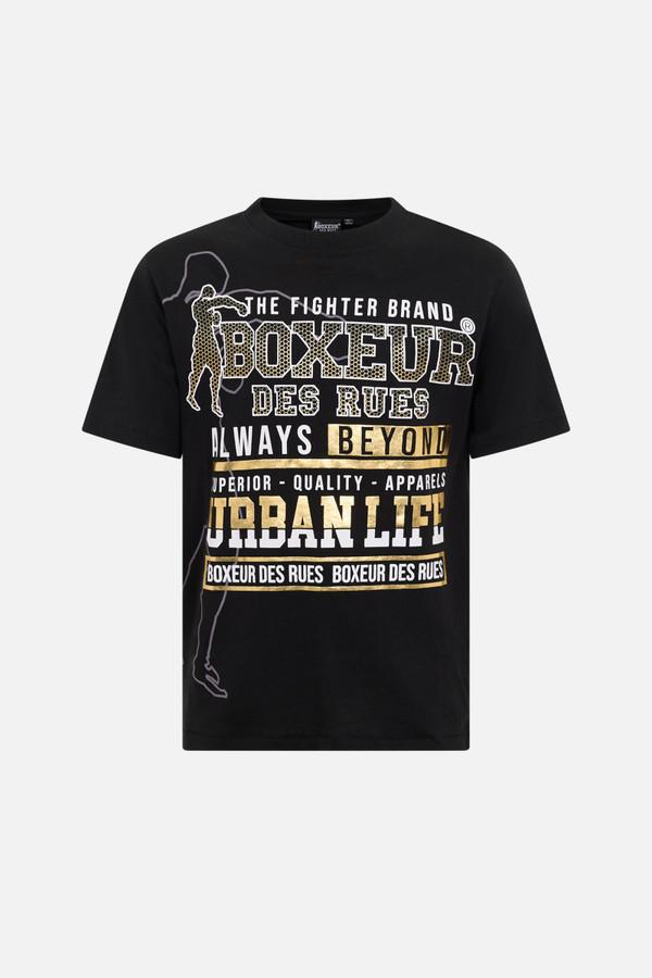 T-Shirt Graficata Black-Gold