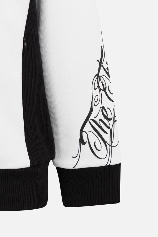 Felpa Logo Con Cappuccio White