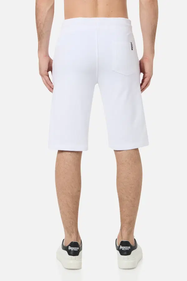 Pantaloncino Bianco Con Logo Oro
