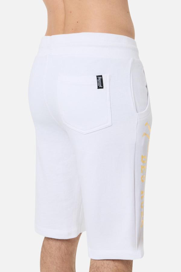Pantaloncino Bianco Con Logo Oro