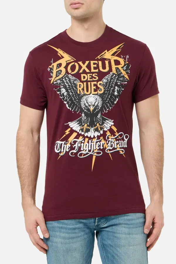T-Shirt Graficata Burgundy