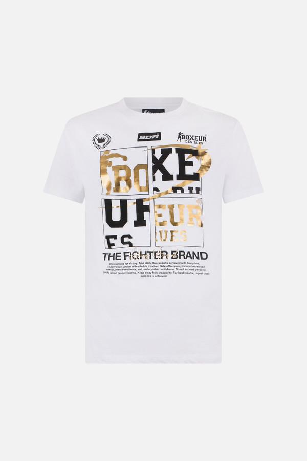 T-Shirt Graficata White-Gold