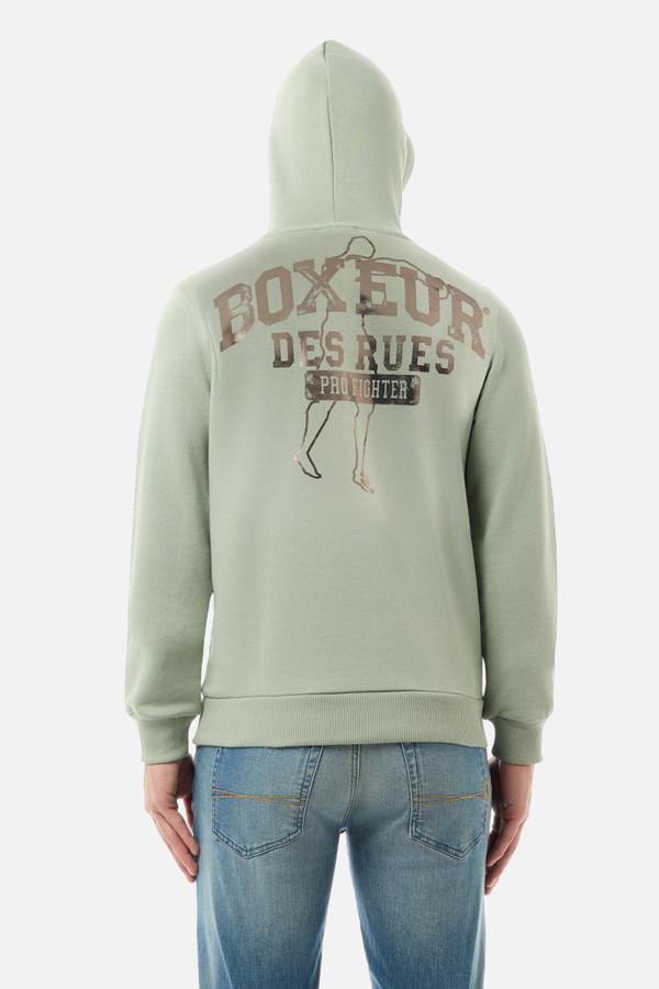 Felpa Logo Con Cappuccio Sage