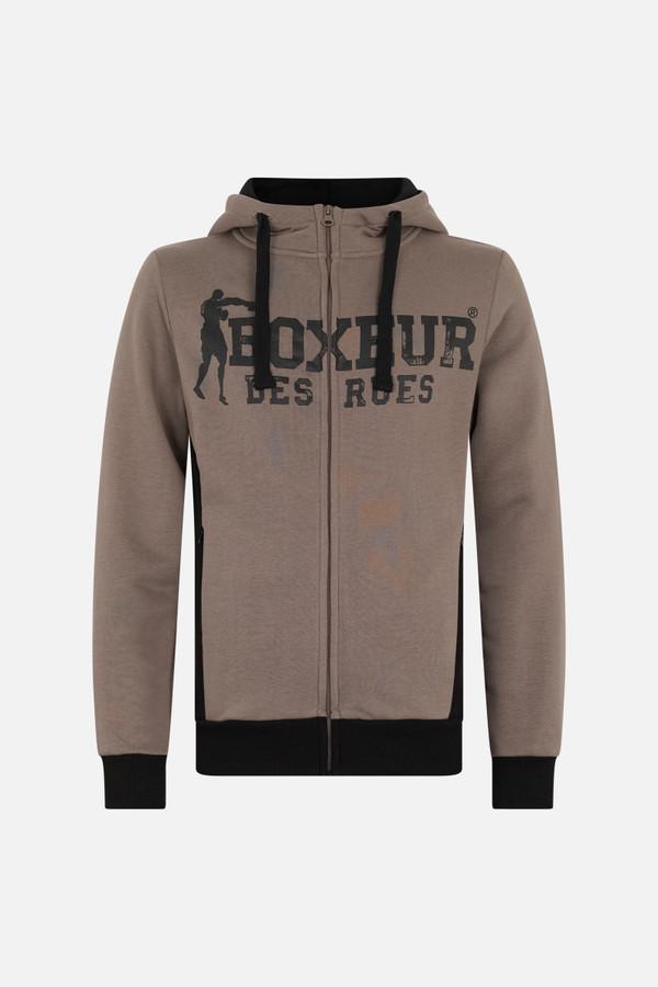 Felpa Logo Stone Con Cappuccio E Zip