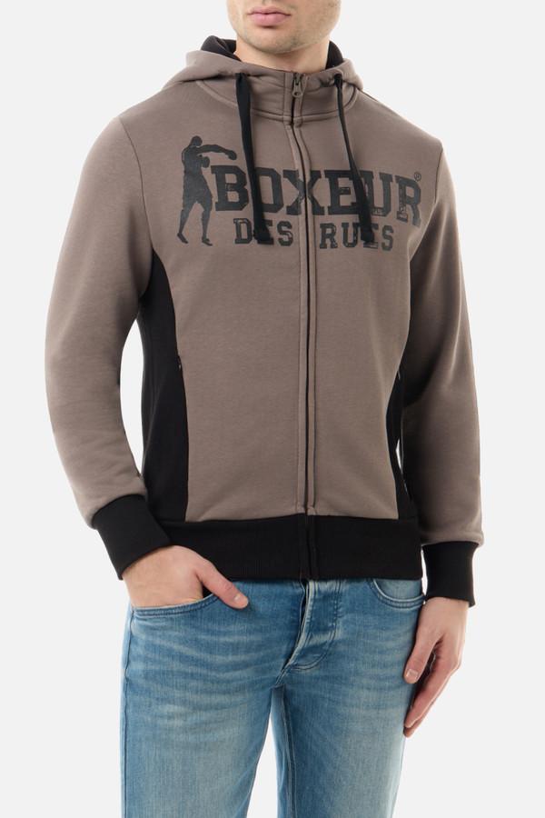 Felpa Logo Stone Con Cappuccio E Zip