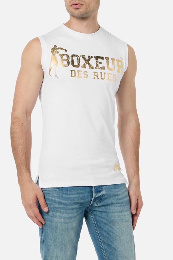 Canotta White-Gold Con Logo