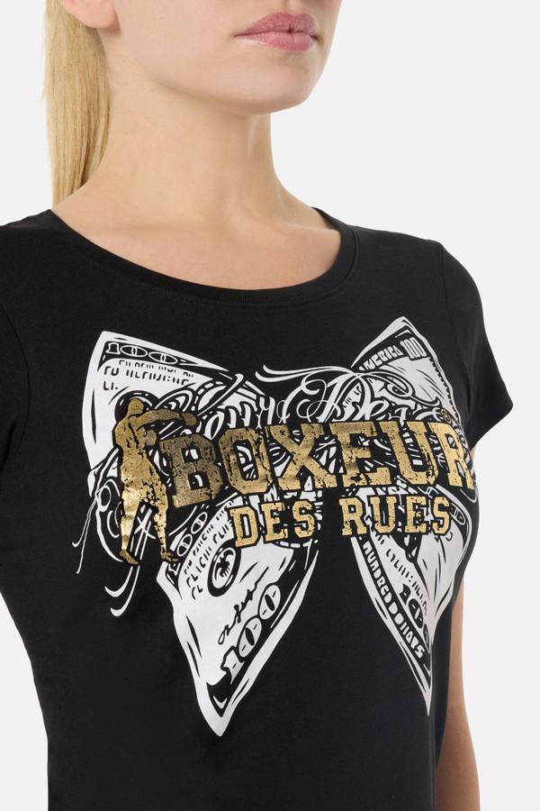 T-Shirt Graficata Black-Gold