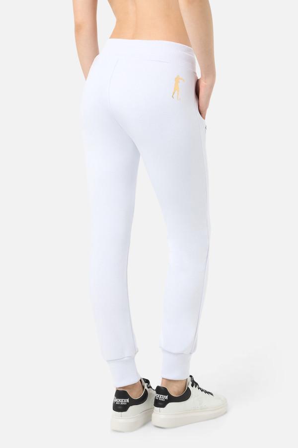 Pantalone White-Gold con Logo