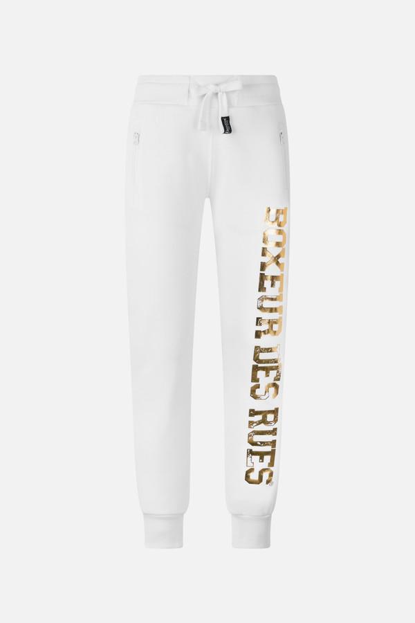 Pantalone White-Gold con Logo