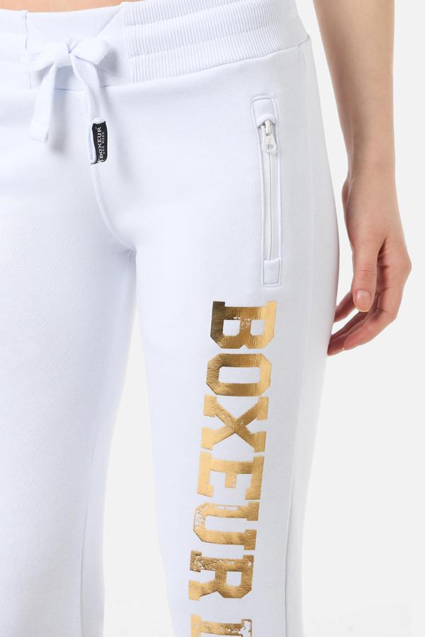 Pantalone White-Gold con Logo
