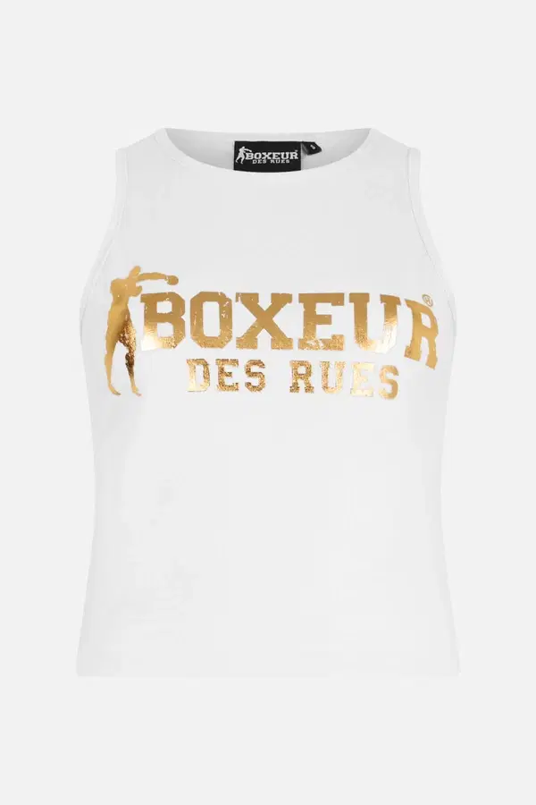 Canotta Corta White-Gold Con Logo