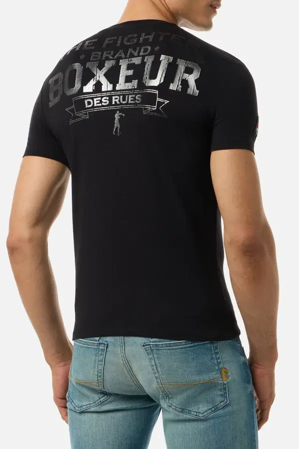 T-Shirt Manica Corta Iconica Black-Titanium