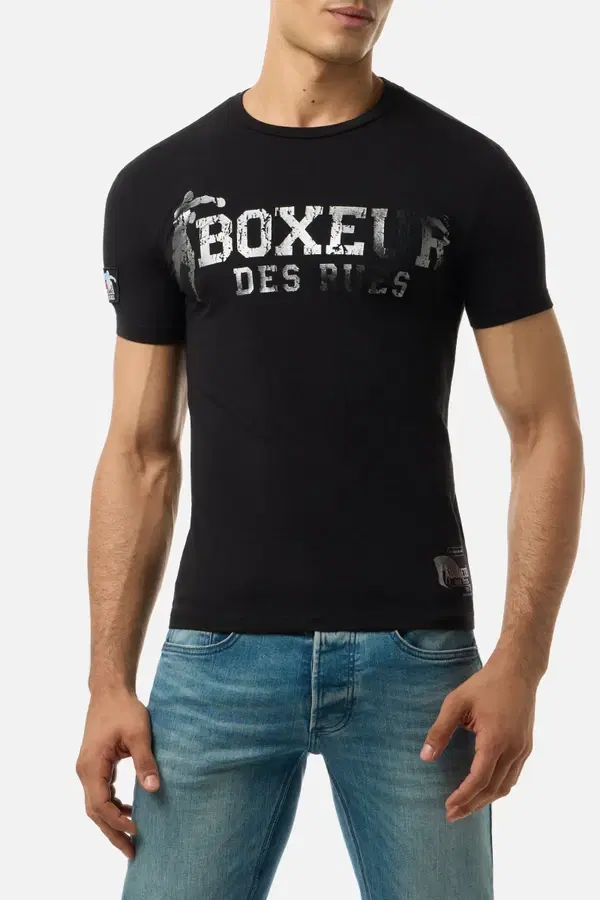 T-Shirt Manica Corta Iconica Black-Titanium